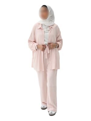 MZS05.3 - Pink linen Pant Set