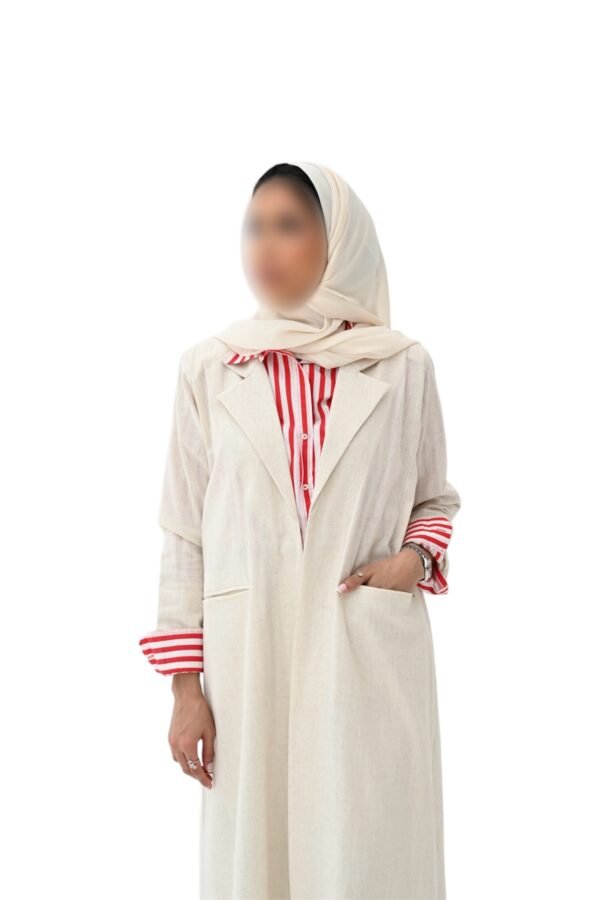 MZS01 - Linen Abaya Beige