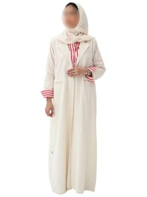 MZS01 - Linen Abaya Beige