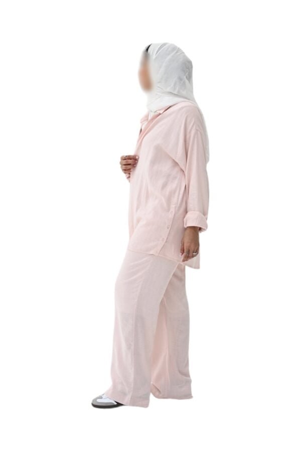 MZS05.3 - Pink linen Pant Set