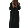 MZS01 - Linen Abaya Black