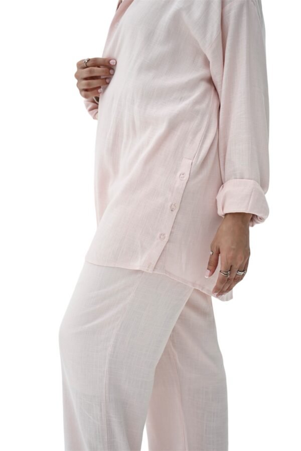 MZS05.3 - Pink linen Pant Set
