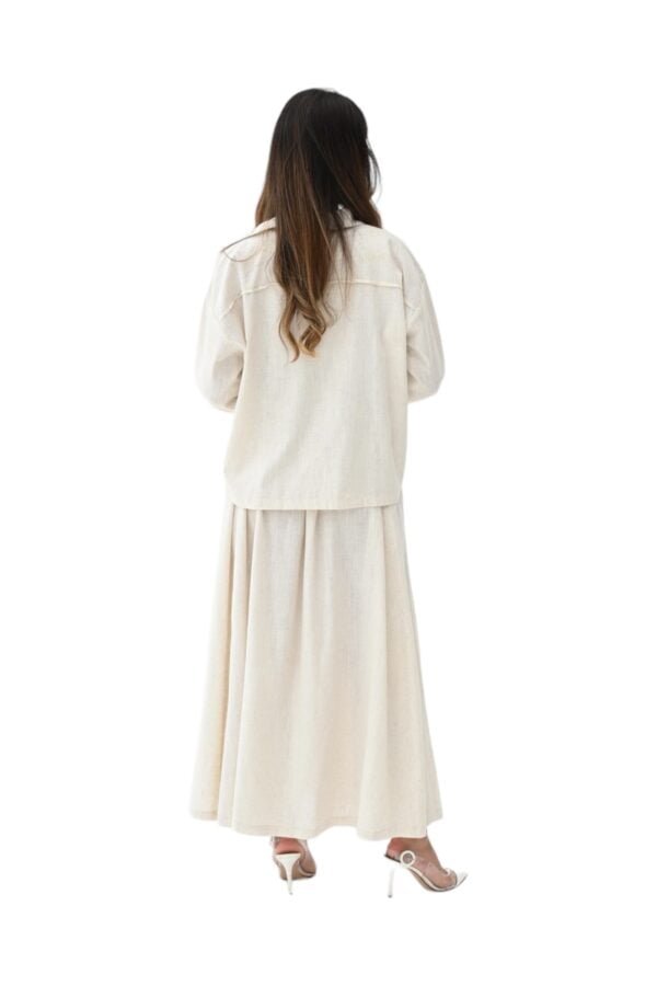 MZS04.2 - Linen Shirt & Skirt Light Beige