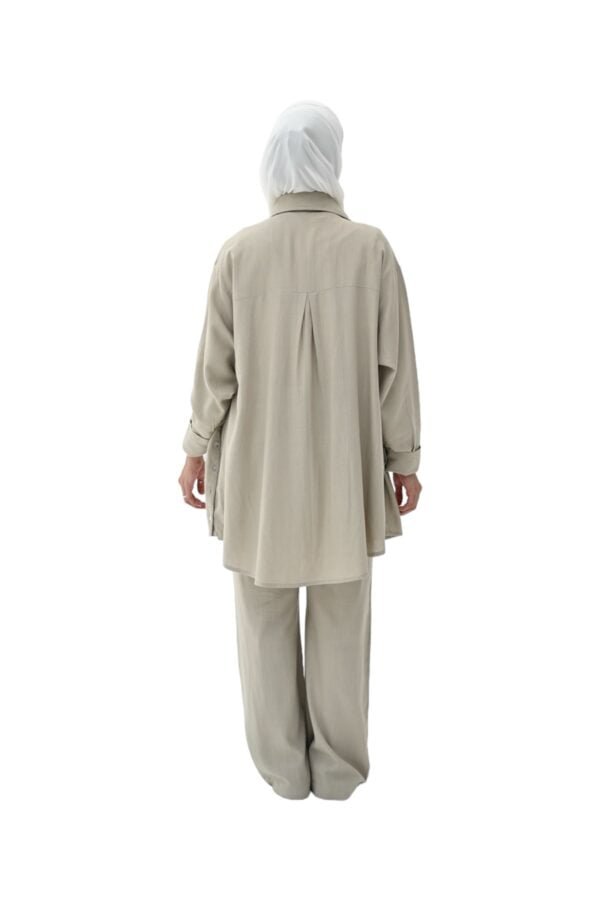MZS05.2 - Grey Beige linen Pant Set