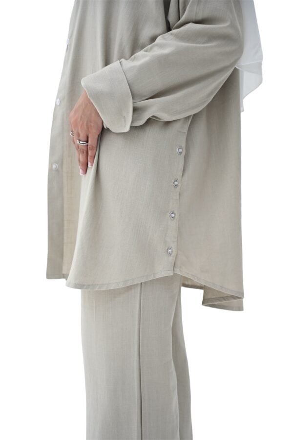 MZS05.2 - Grey Beige linen Pant Set