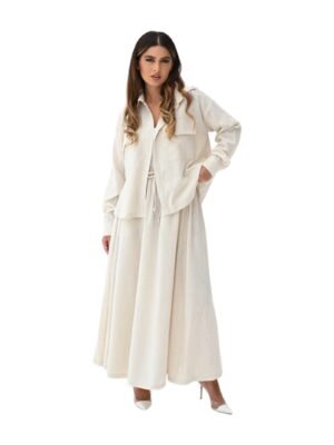 MZS04.2 - Linen Shirt & Skirt Light Beige
